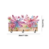 Wooden Dragonfly Flower Special Shape Diamond Painting Hanging Hooks for Decor