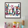 Love Butterfly-11CT Stamped Cross Stitch 40*40cm/15.75*15.75in tapestrymarket