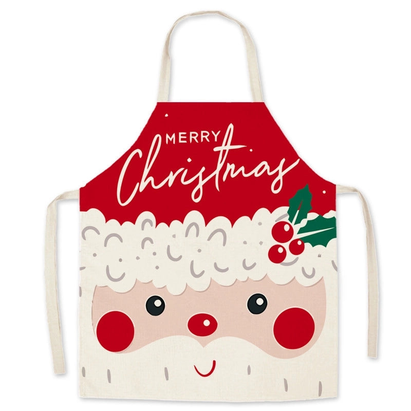 Christmas Minimalist Snowflake Polyester Cooking Aprons 1 Piece