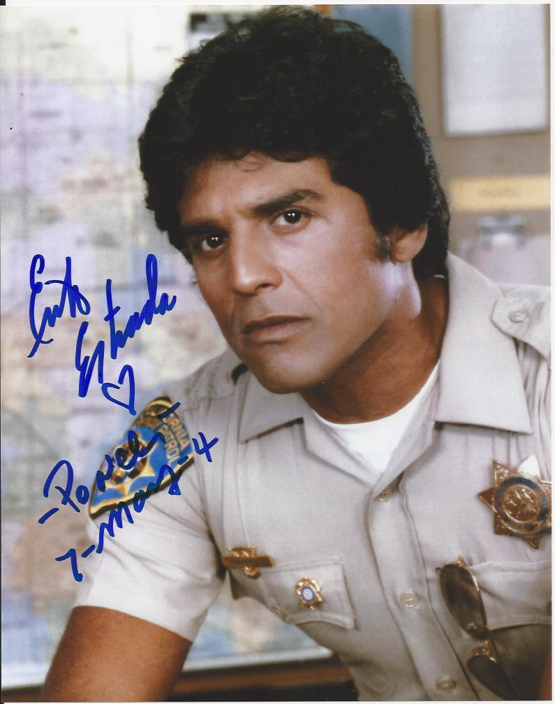 Erik Estrada - Chips signed Photo Poster painting