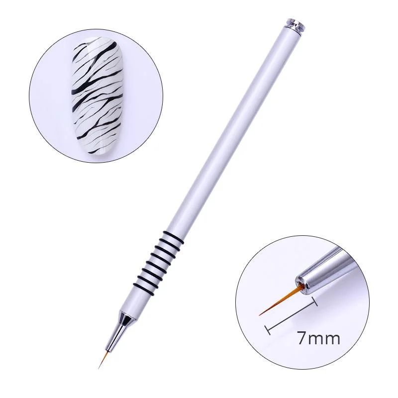 1 Pc Double Way Rhinestone Silicone Nail Brush Carving Emboss Hollow Pottery Pen UV Gel Shaping Silicone Brushes Nail Art Tool-Nail Inspo
