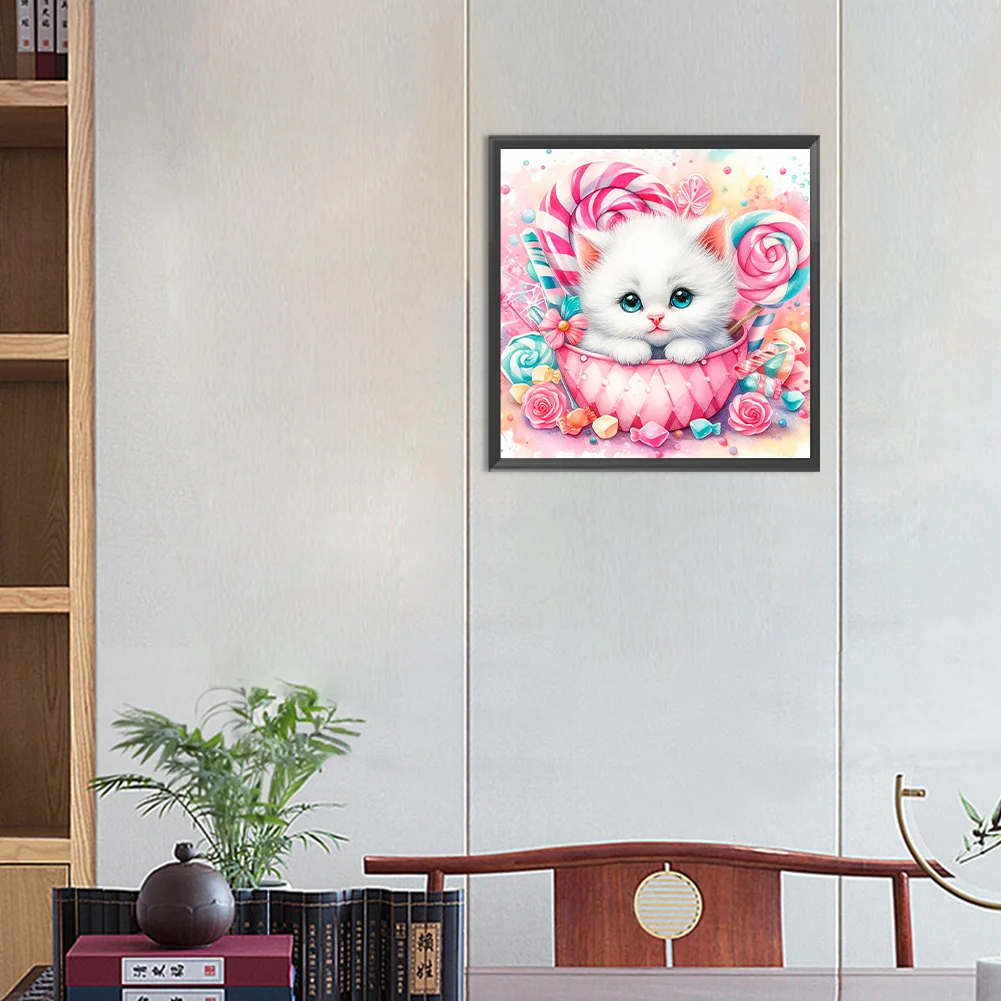 Candy Cat - Full Round - Diamond Painting (30*30cm)