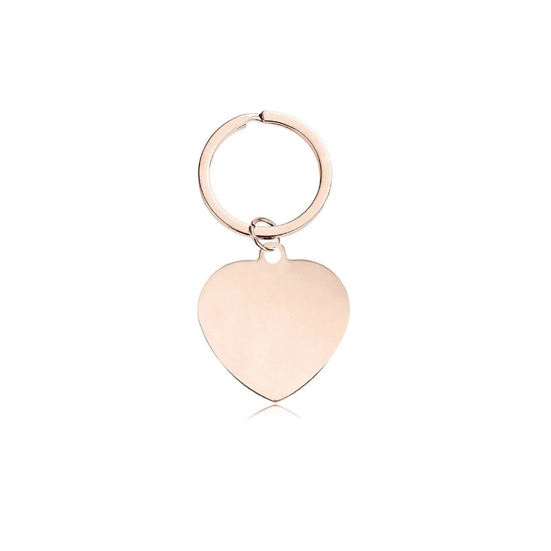 Key Chain Spot Stainless Steel Blank Laser Color Printing Material Holiday Gift Lettering Metal Key Chain