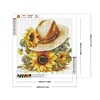 Diamond Painting-DIY Full Round Drill Sunflower Hat(40*40 CM)