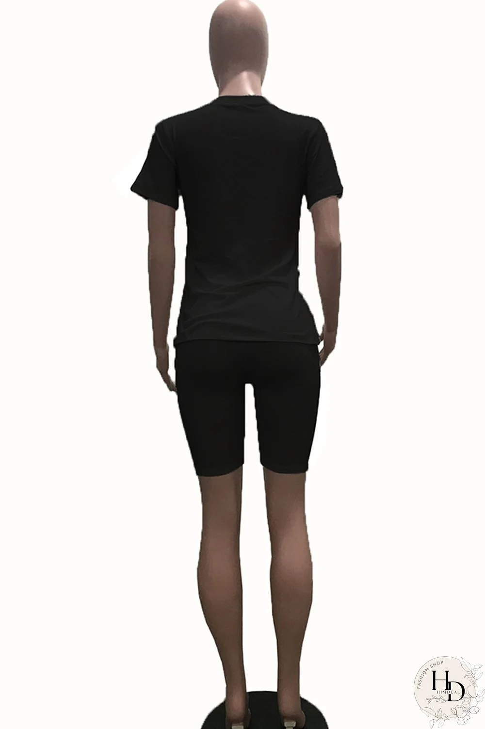 Yellow knit Casual Patchwork Two Piece Suits Solid pencil Short Sleeve