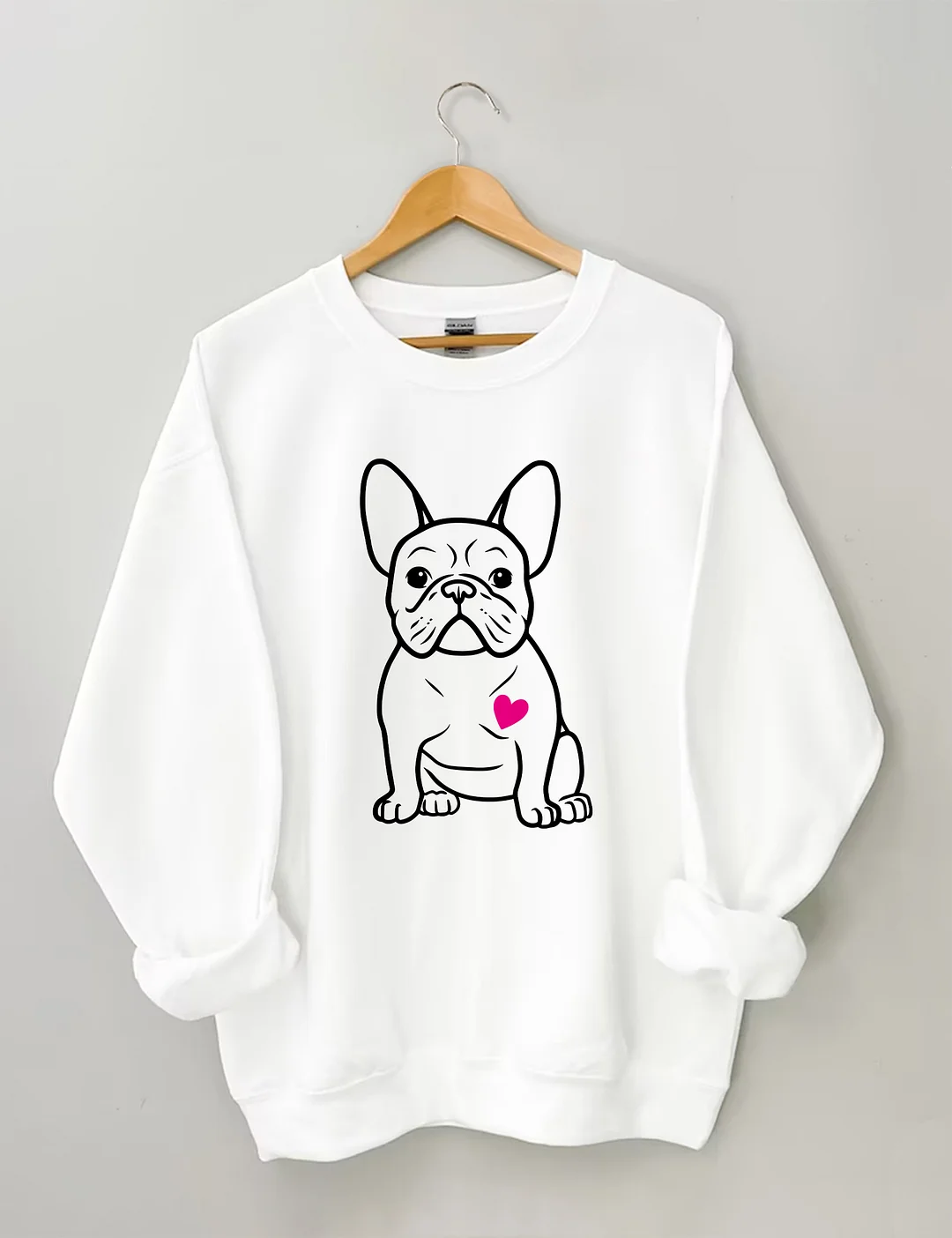 French Bulldog Heart Sweatshirt