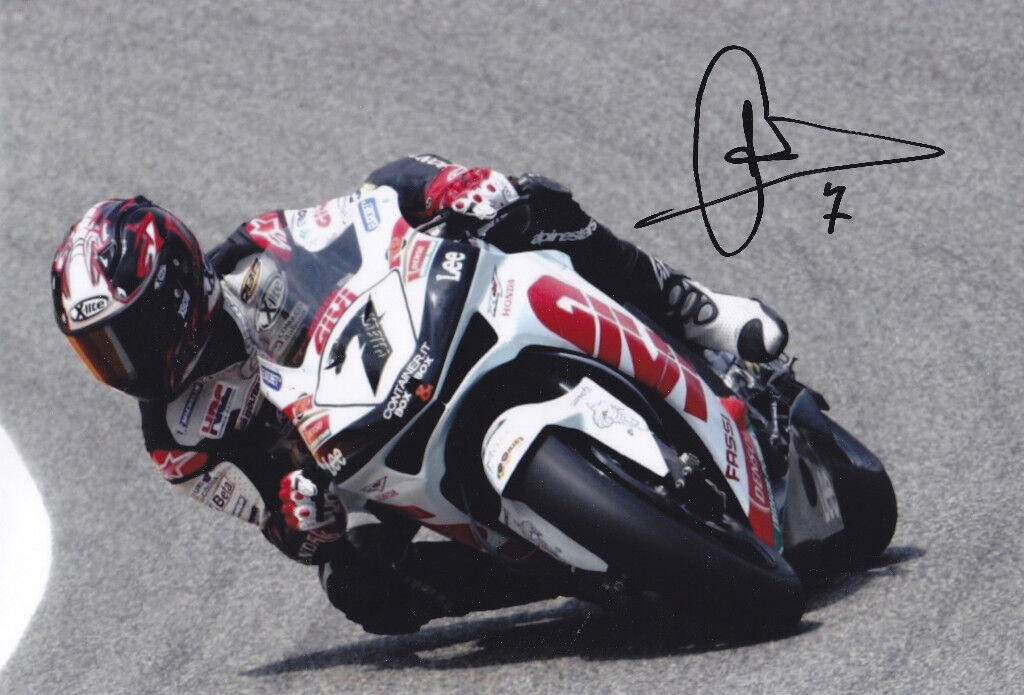 MotoGP CARLOS CHECA Signed HONDA LCR Colour 12x8 Photo Poster painting