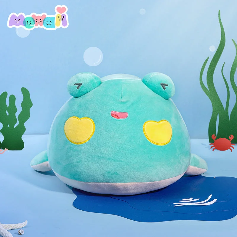 Frog Stuffed Animal: Green Whale Kawaii Plush Squishy Pillow Toy