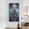 (40*70cm)Snowy Xmas Tree - Full Round Drill Diamond Painting