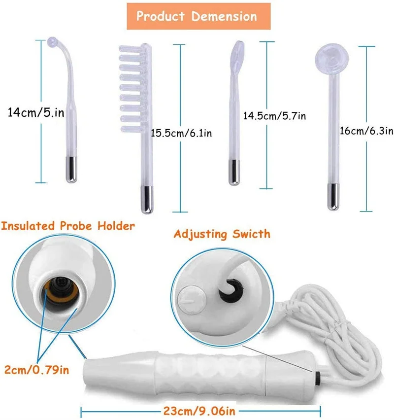 HighFrequency Electrode Beauty Wand