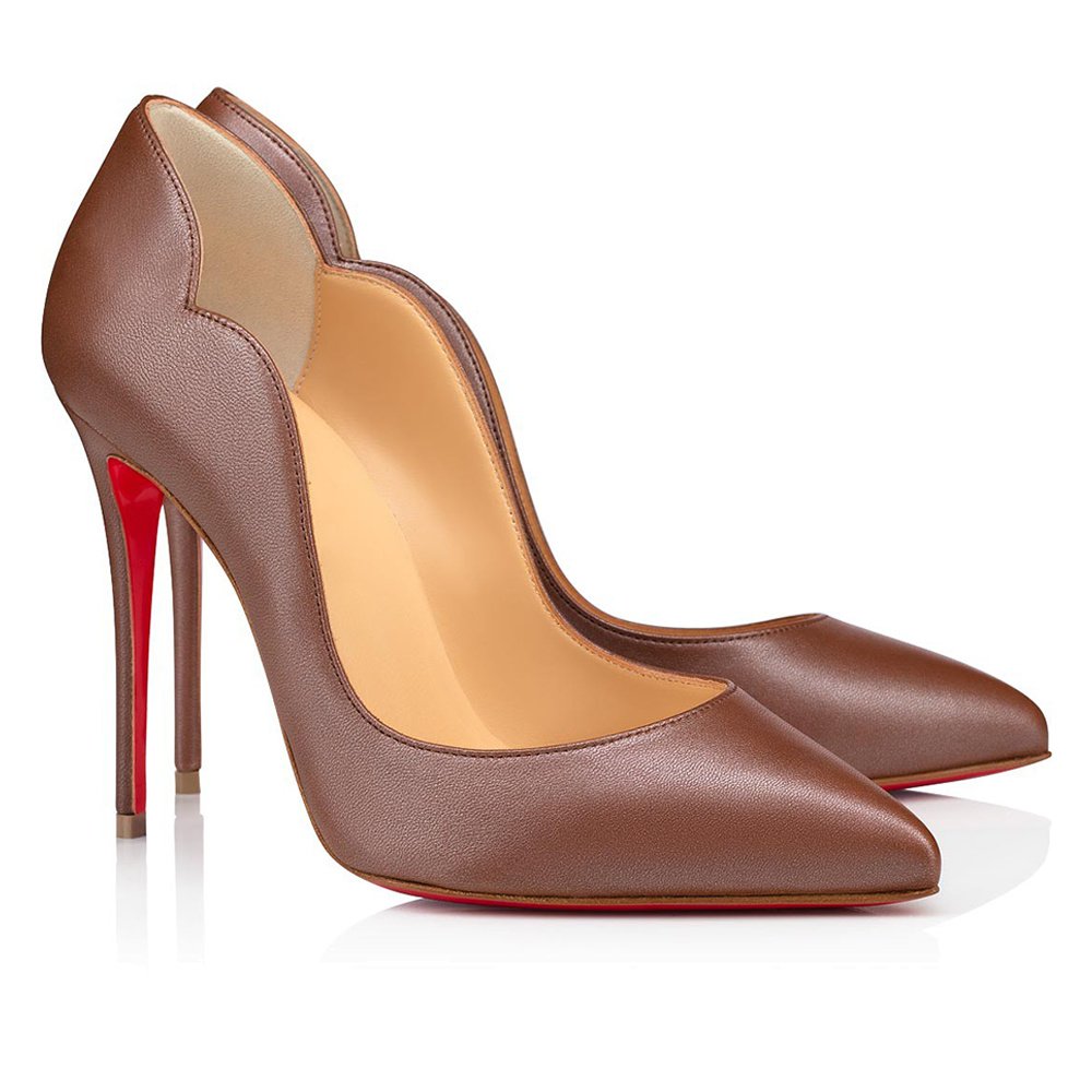 100mm Women's Red Bottom High Heels for Party Wedding Matte Pumps-MERUMOTE