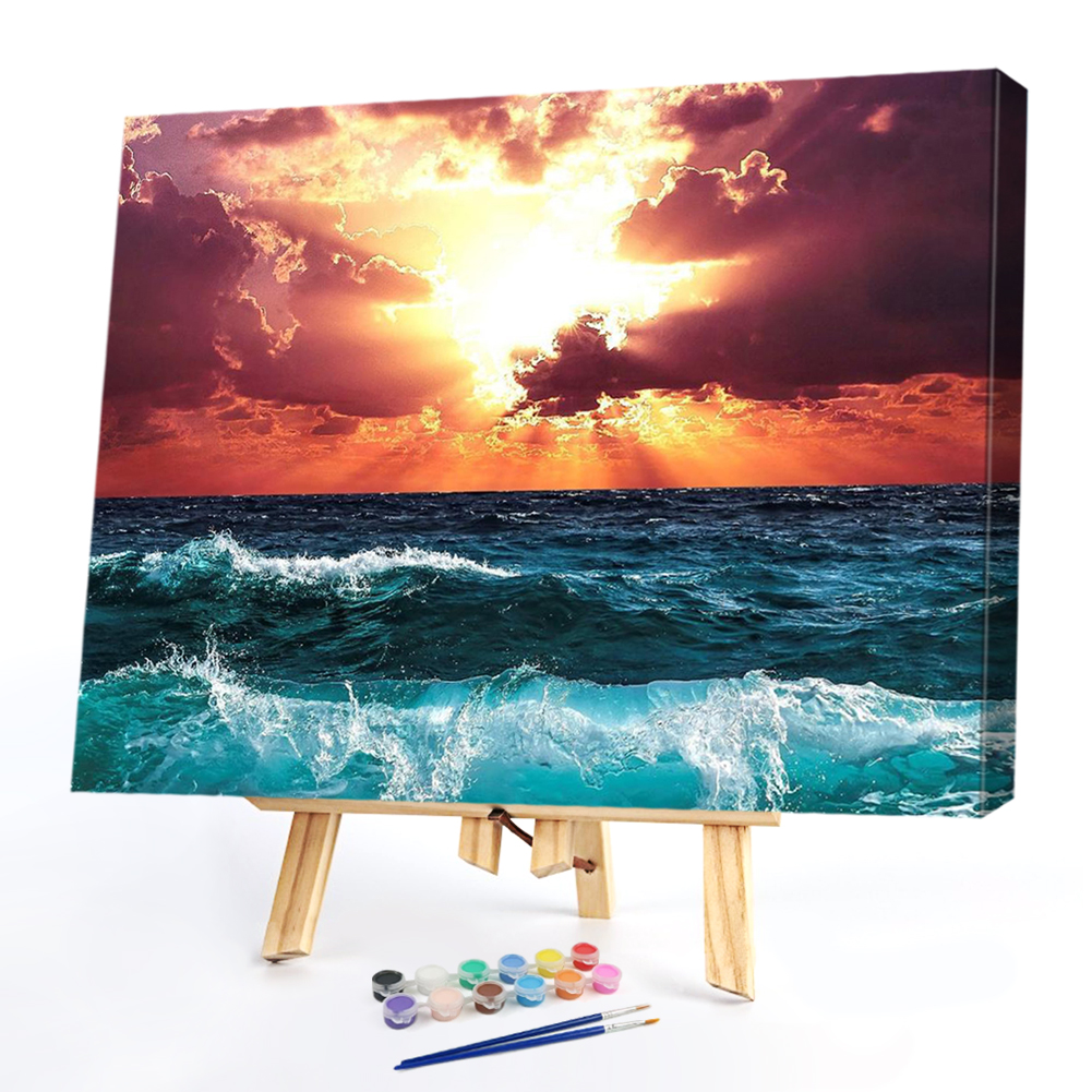 

40x50cm - Paint By Numbers Waves Clouds, 501 Original