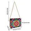 (US Local)DIY Mandala Diamond Art Wooden Coin Pouch with Chain 5D Diamond Painting Purse