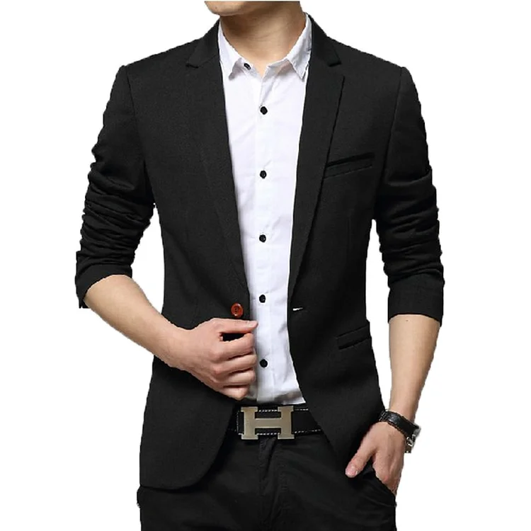 2025 Autumn Winter New Suits Blazer Mens Korean Slim Solid Color Smart Casual Coat Business Mens Suits Jacket Suit Blazer
