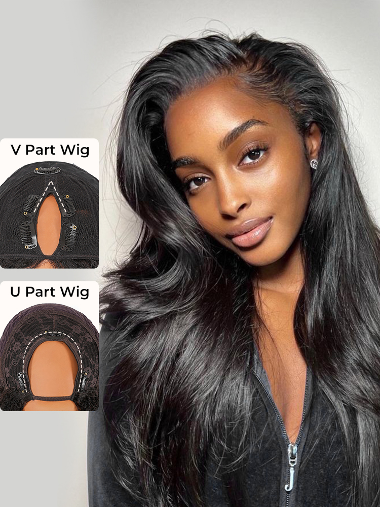 250% Density Boruihair Body Wave Glueless Pre‑Plucked HD Lace Human Hair Wigs| V‑Part & U‑Part Options | 100% Human Hair