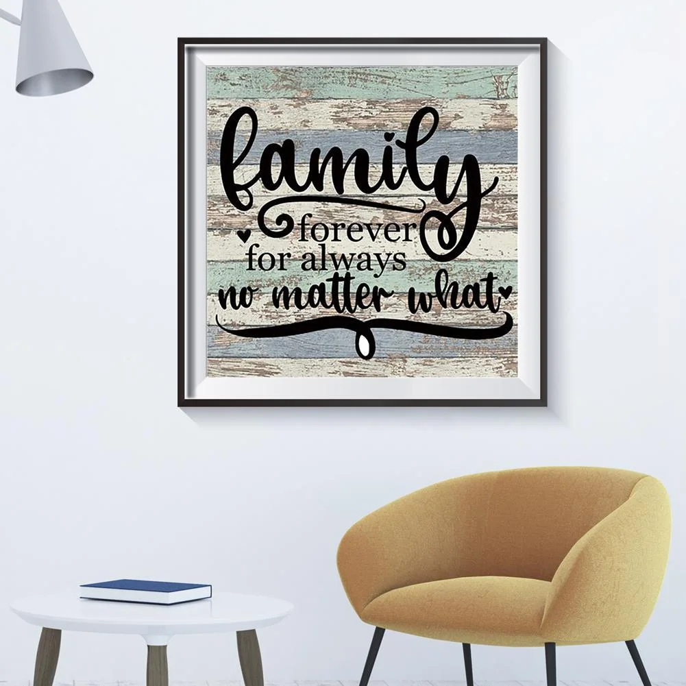 Diamond Painting - Full Round Drill - Family Saying(30*30cm)