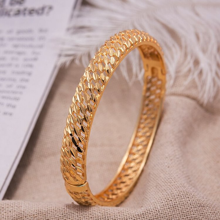 Dubai Gold Color  bangles for women Wedding Bracelets Bangles Gold Color Bride Bracelet