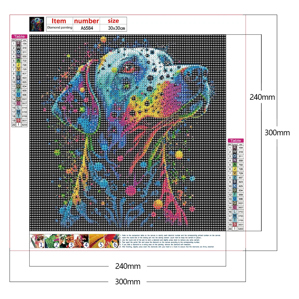Diamond Painting - Full Round Drill - Dog(30*30cm)
