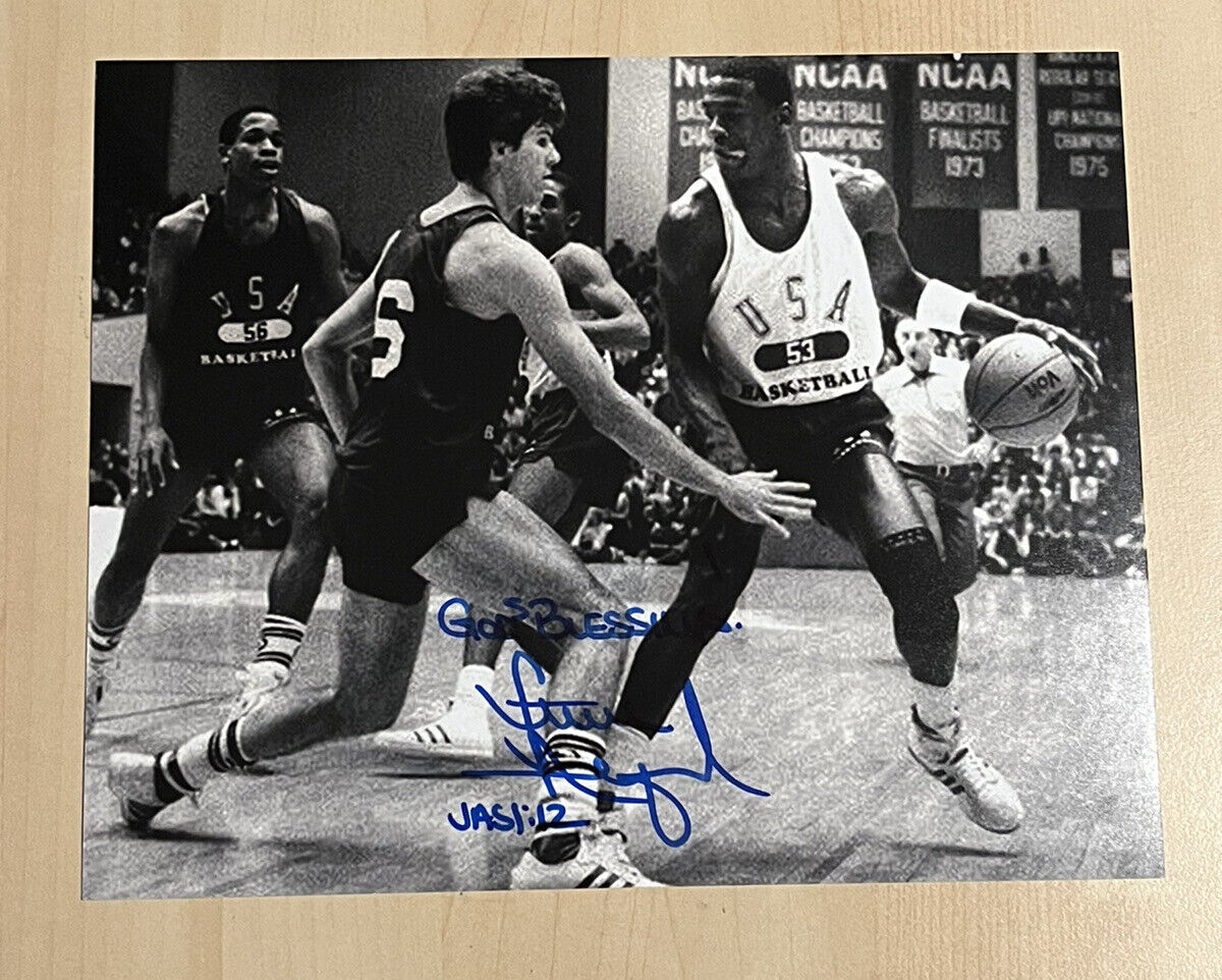 STEVE ALFORD HAND SIGNED 8x10 Photo Poster painting INDIANA HOOSIERS LEGEND AUTOGRAPHED COA