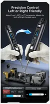 FNIRSI HS-03 Cordless Upgraded Soldering Iron 10W 100-450&deg;C Swappable 2600mAh Battery Type-C 0.96" IPS Screen 1&deg;F Step Adjustment F210 Tips 7s Heat Up 