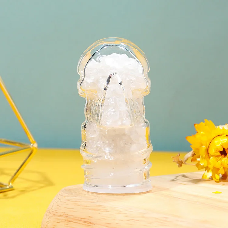 Skull Water Bottle Crystal Decoration| Clear Crystal