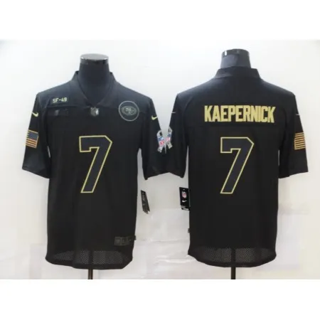 Men's San Francisco 49ers  #7 Colin Kaepernick 2020 Black Salute To Service Limited Stitched Jersey
