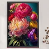 (Big Size)Peony - 11CT Stamped Cross Stitch - 40*60cm - Flower