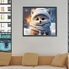 >SALE<5D DIY Full Round Drill Diamond Painting Winter Fox Kit Home Decoration 35x30cm