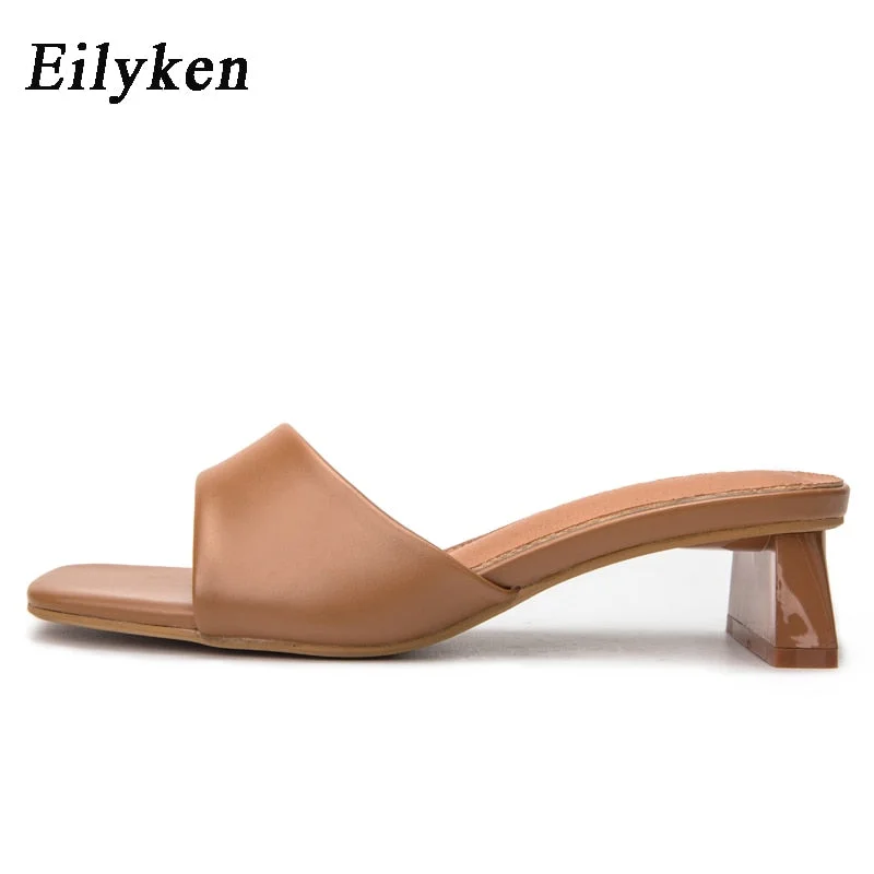Eilyken Women Brand Slippers 2022 Summer Outdoor Beach Flip Flop Open Toe Flat Casual Low Heel Leisure Sandal Female Slides