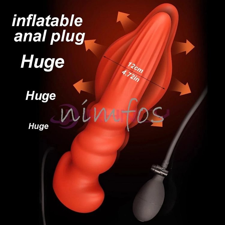 pornhint Pornhint 12cm Huge Inflatable Anal Plug Butt Plug Dilator   Dildo Masturbation Toy