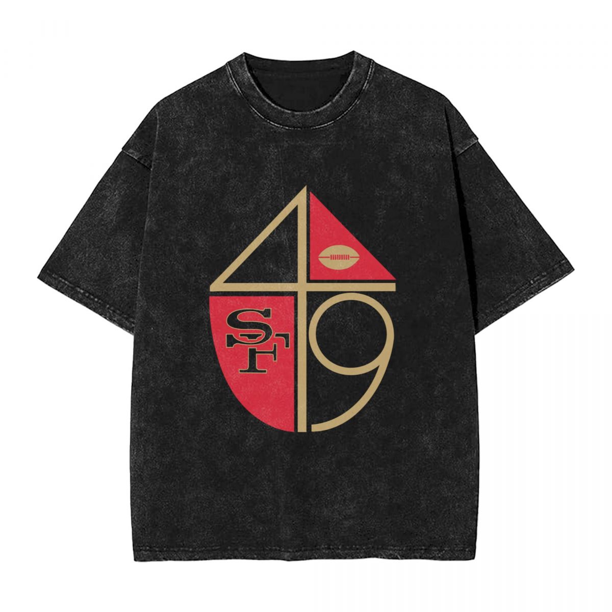 San Francisco 49ers Football Team Men's Vintage Oversized T-Shirts