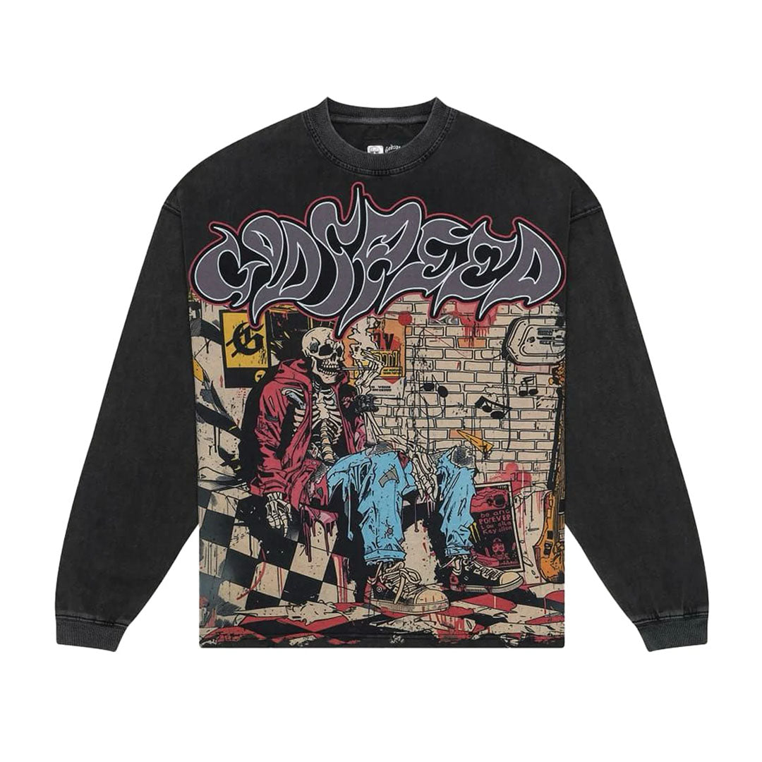 Godspeed Stone Long Sleeve Tee Grey Wash