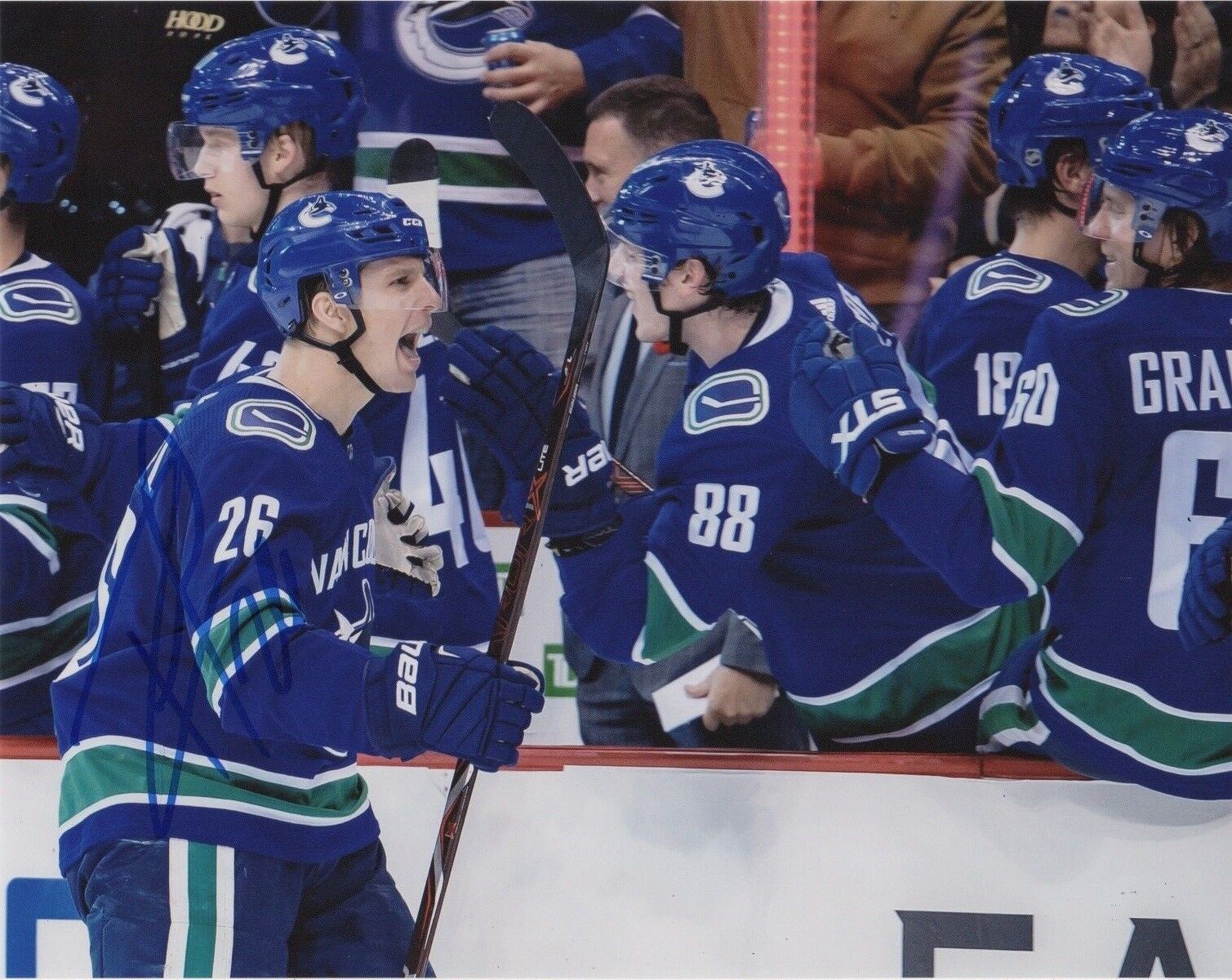 Vancouver Canucks Antoine Roussel Signed Autographed 8x10 NHL Photo Poster painting COA #3