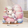 Acrylic Special Shape Easter Sheep 5D DIY Diamond Painting Desktop Ornaments (A)