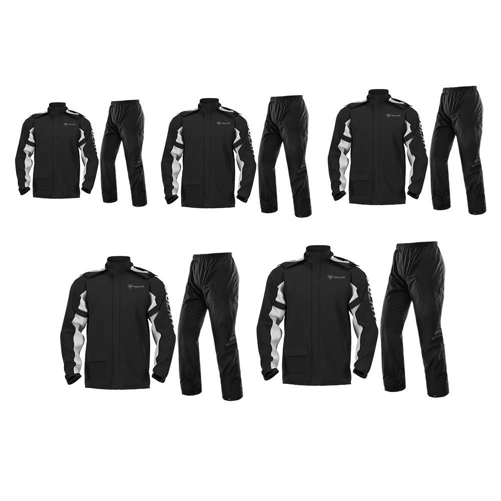 

SULAITE Motorcycle Rain Suit Reflective Rain Jacket + Pants w/ Shoe Covers, 501 Original