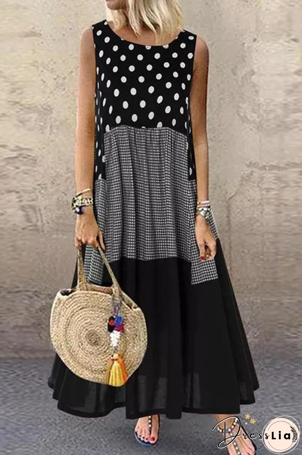 Bohemian Ruffle Sundress Maxi Dress