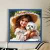 Cute Girl-11CT Stamped Cross Stitch 40*40cm/15.75*15.75in