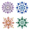4Pcs Acrylic Special Shaped Snowflake Diamond Art Brooch Jewelry Kit for Girls