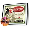 Diamond Painting -DIY Round Drill Retro Chicken Poster(50x40cm)
