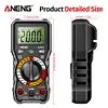 2000 Counts DC AC Voltage Tester Handheld NCV Digital Multimeter Tools (Black)