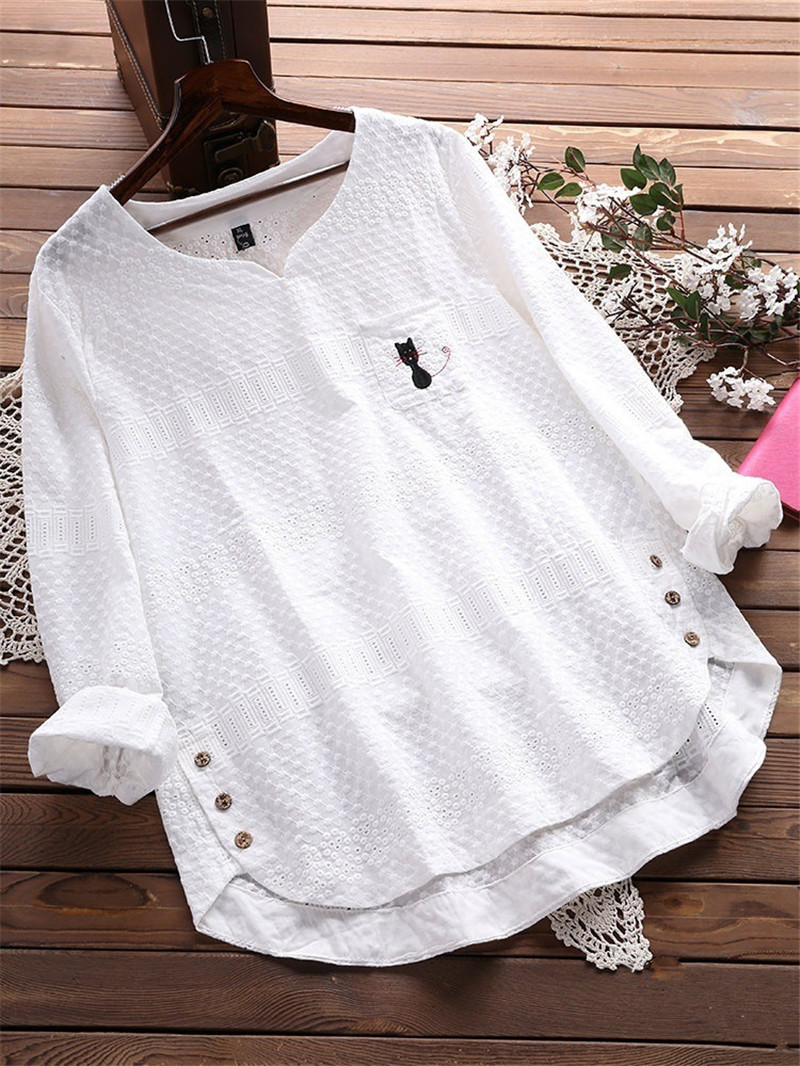 Woman Autumn Cartoon Pattern Casual Tops