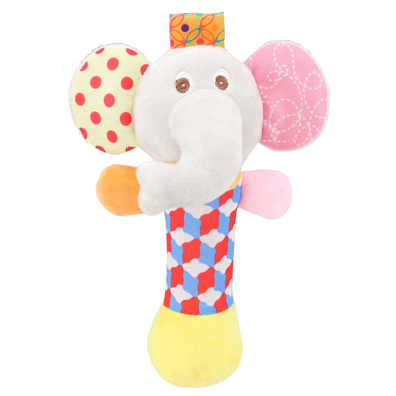 Newborn Baby Hand Stick Cartoon Animal Hand Stick With Rattle BB Stick
