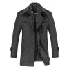 Men's Scarf Collar Thickened Cotton Wool Coat