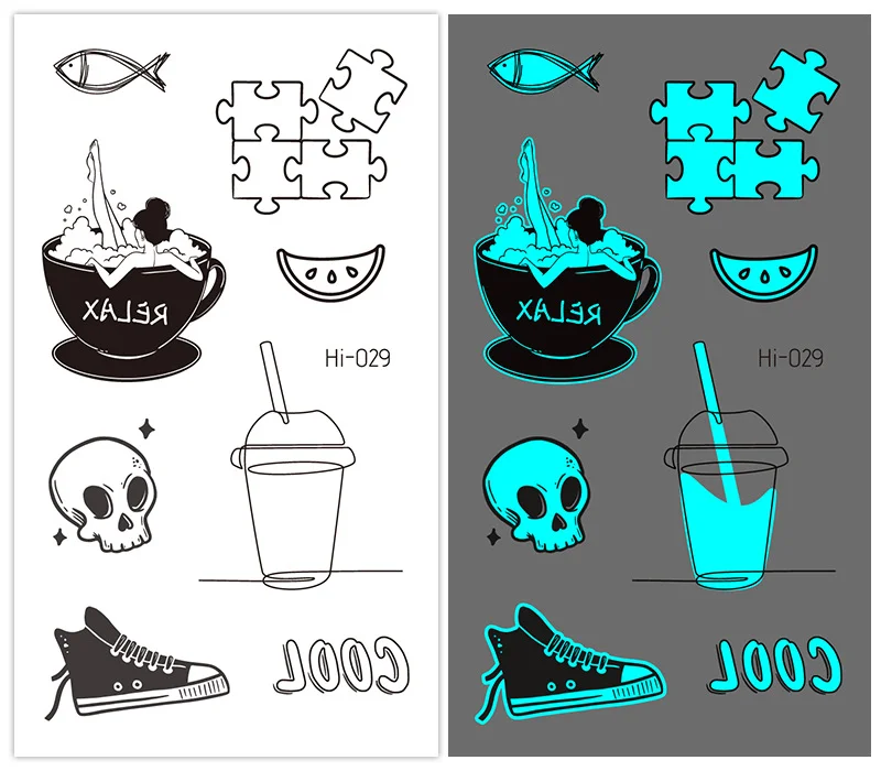 Sdrawing Tattoo Stickers Temporary Moon Star Diamond Planet Festival Carnival Party Glowing Cool Face Tatoo for Men Women