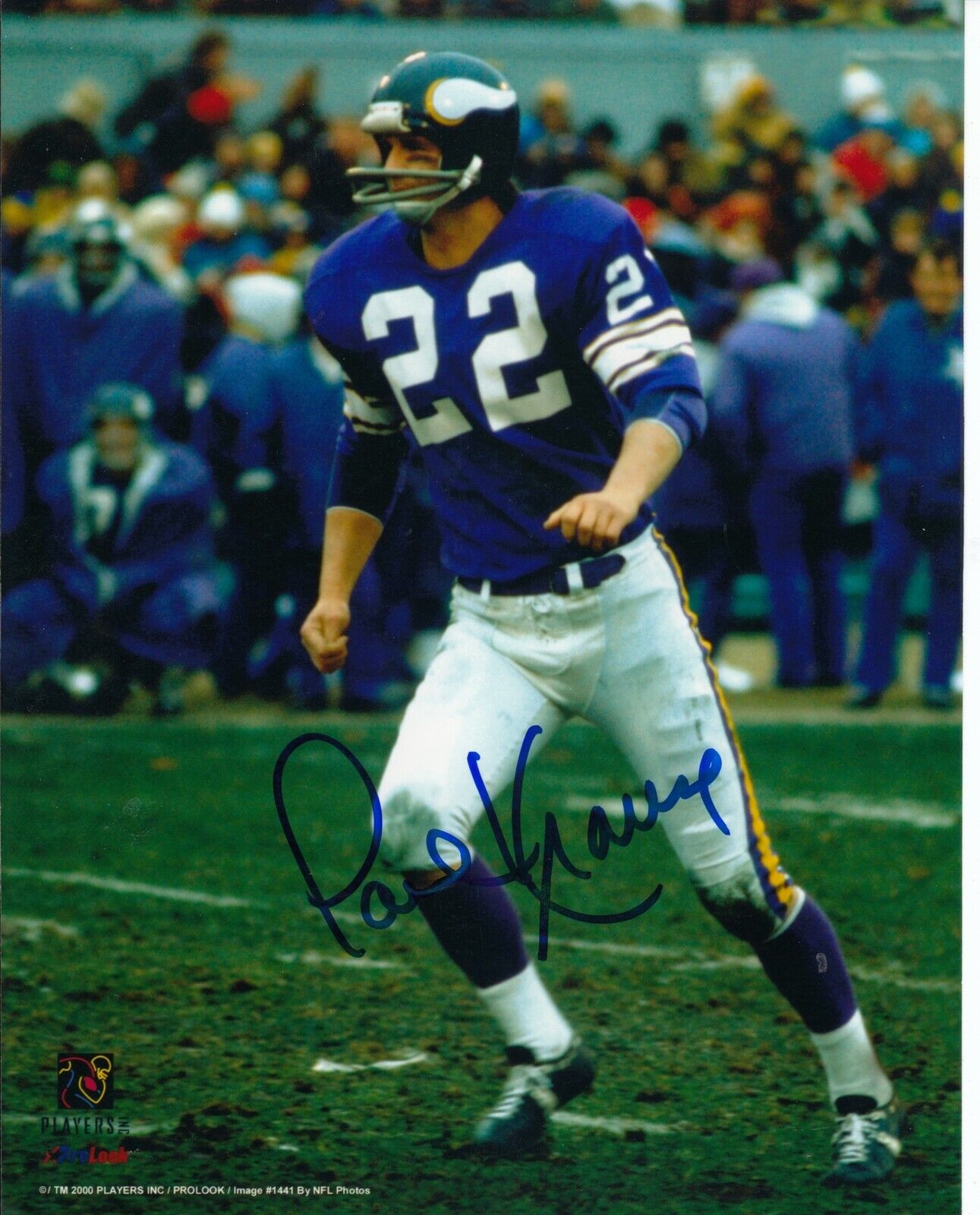 Paul Krause #0 8x10 Signed Photo Poster painting w/ COA Minnesota Vikings