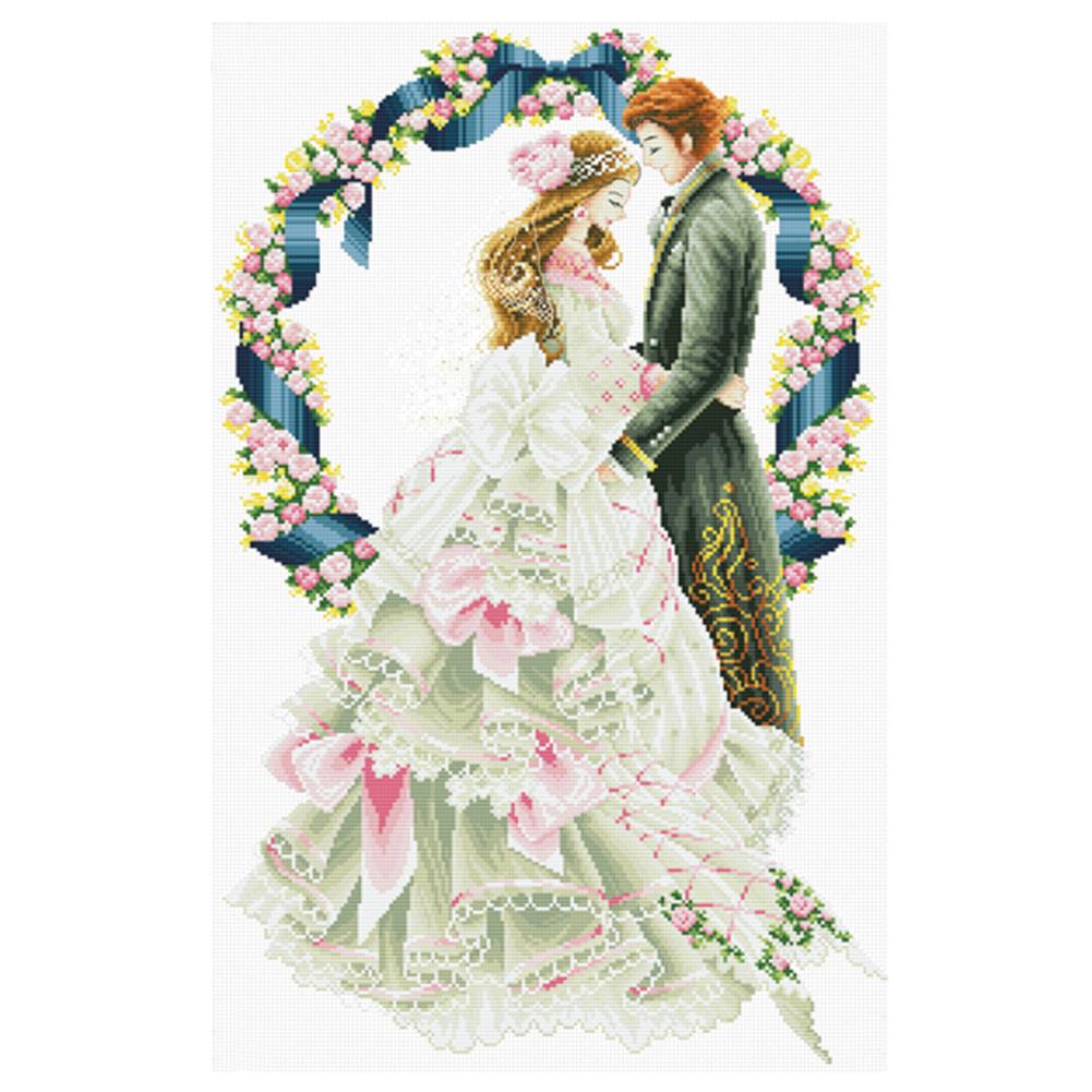 

Noble Wedding - 11CT Stamped Cross Stitch - 53*77cm, 501 Original