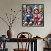 Diamond Painting-DIY Full Round Drill Cartoon Girl Boy(40x40cm)