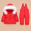Baby Girl Boy Down Outfit Suit Warm Overalls Sets 2 Pcs