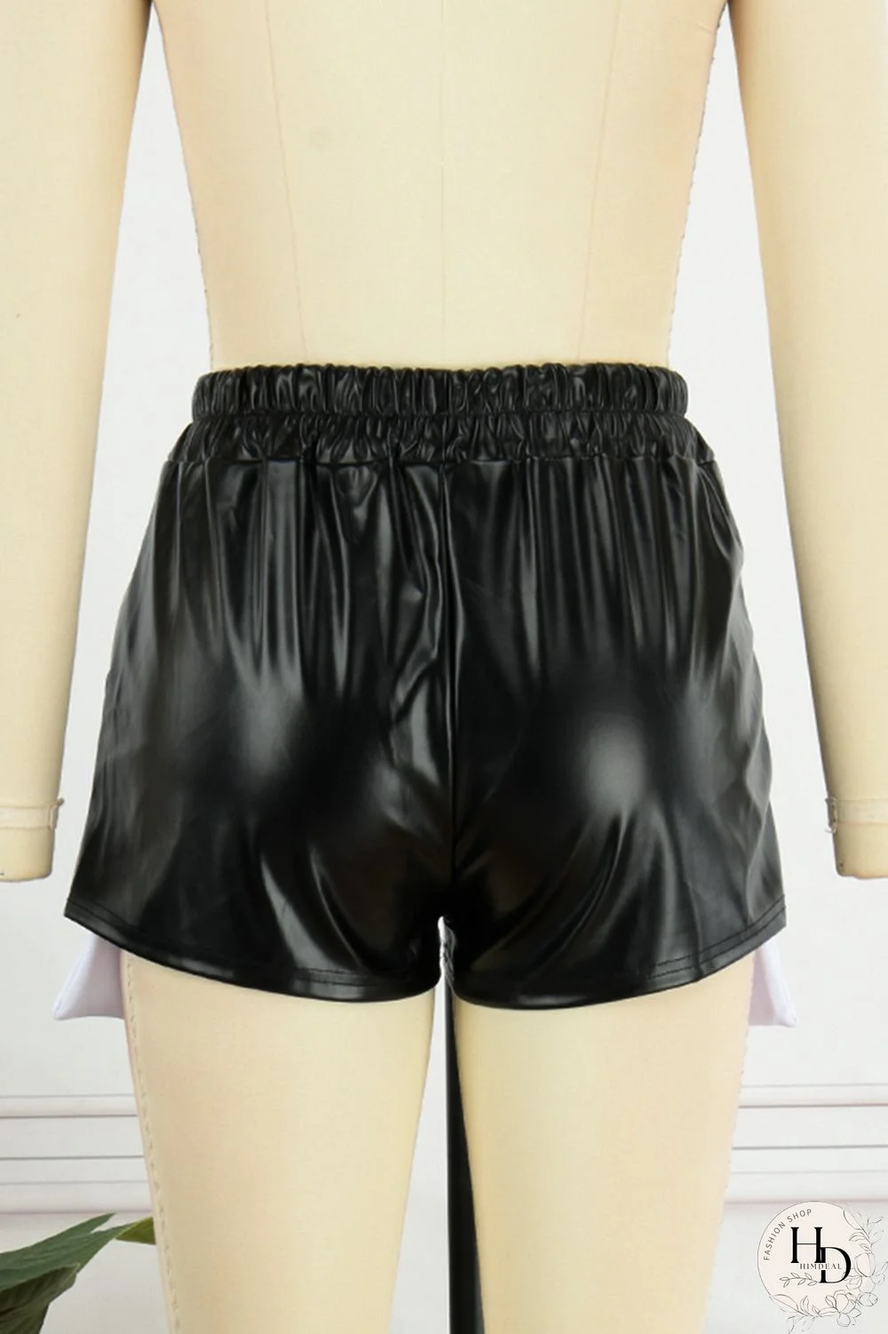 Yellow Sexy Solid Patchwork Regular High Waist Conventional Solid Color Shorts