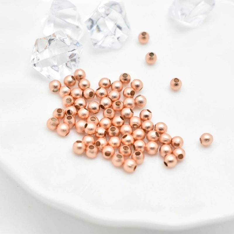 1 Pack Of 500 Diameter 3mm Copper Round Beads